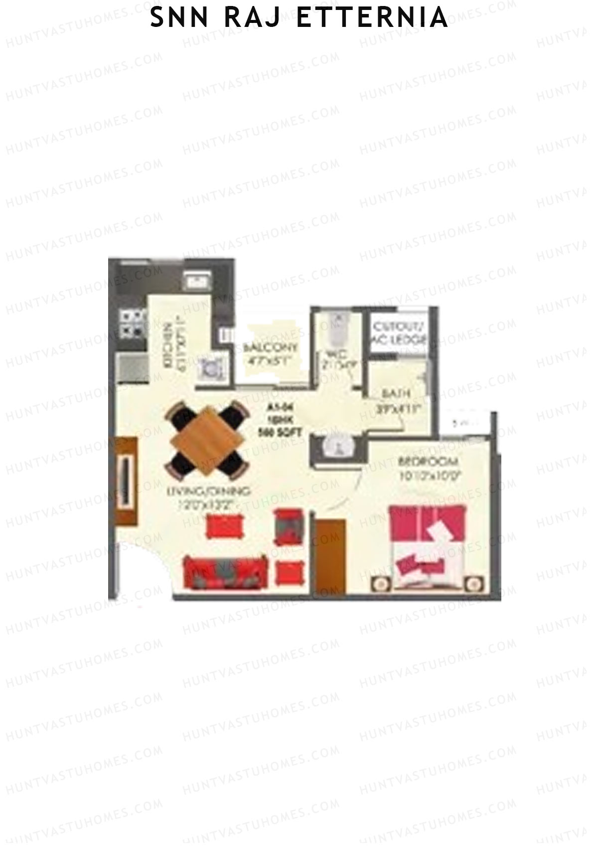 SNN Raj Etternia Block A1 Unit 4 Floor Plan