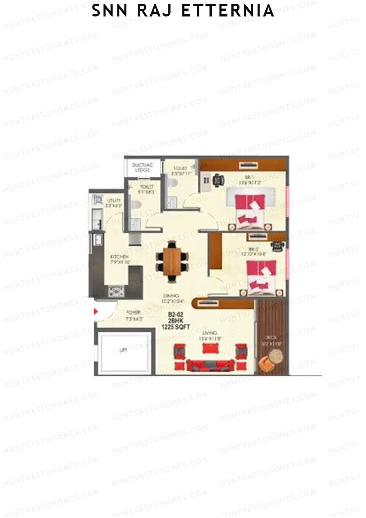 SNN Raj Etternia Block B2 Unit 3 Floor Plan