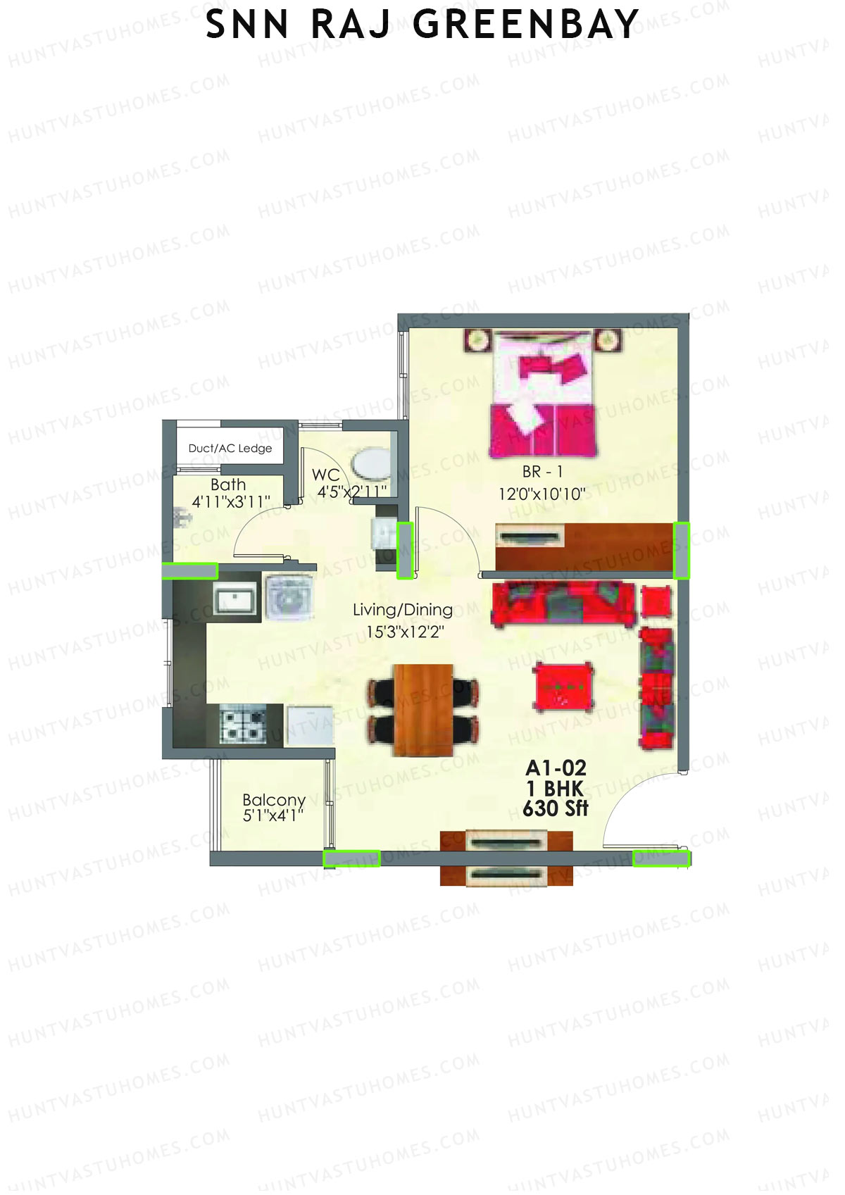 SNN Raj Greenbay Block A1 Unit 10 Floor Plan