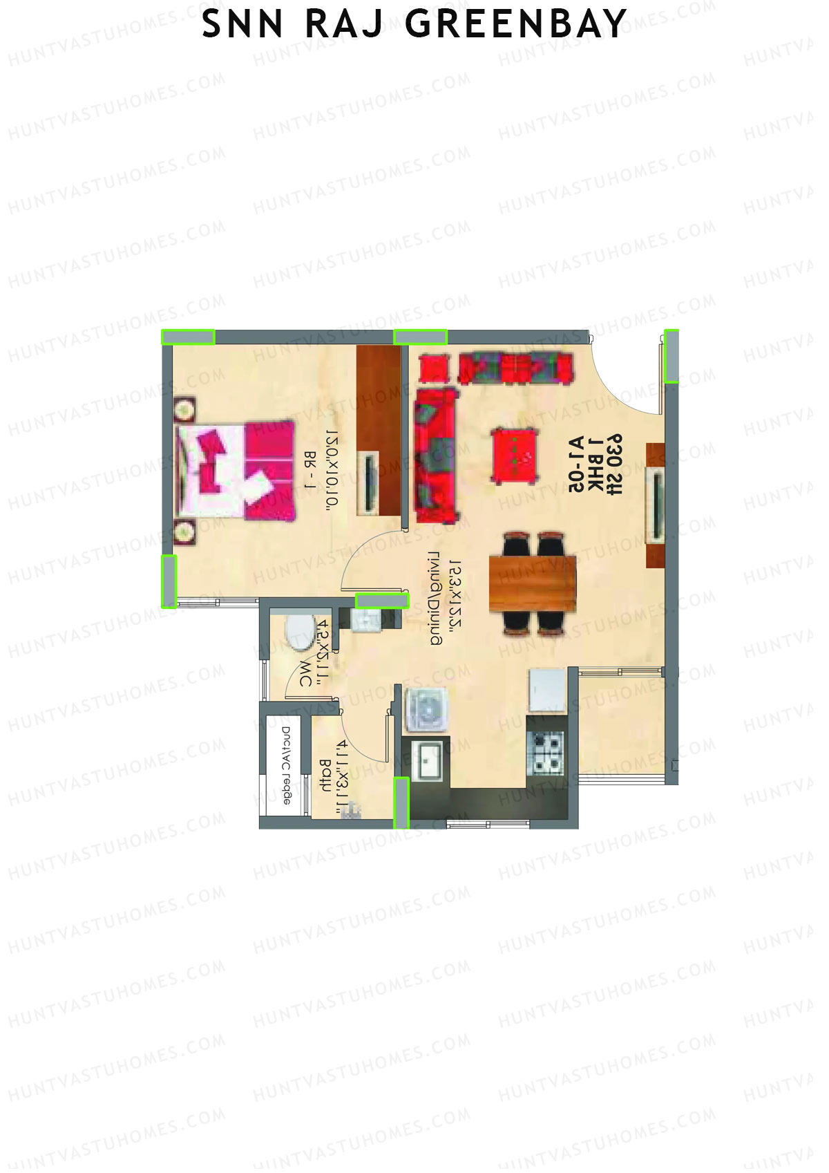 SNN Raj Greenbay Block A1 Unit 7 Floor Plan