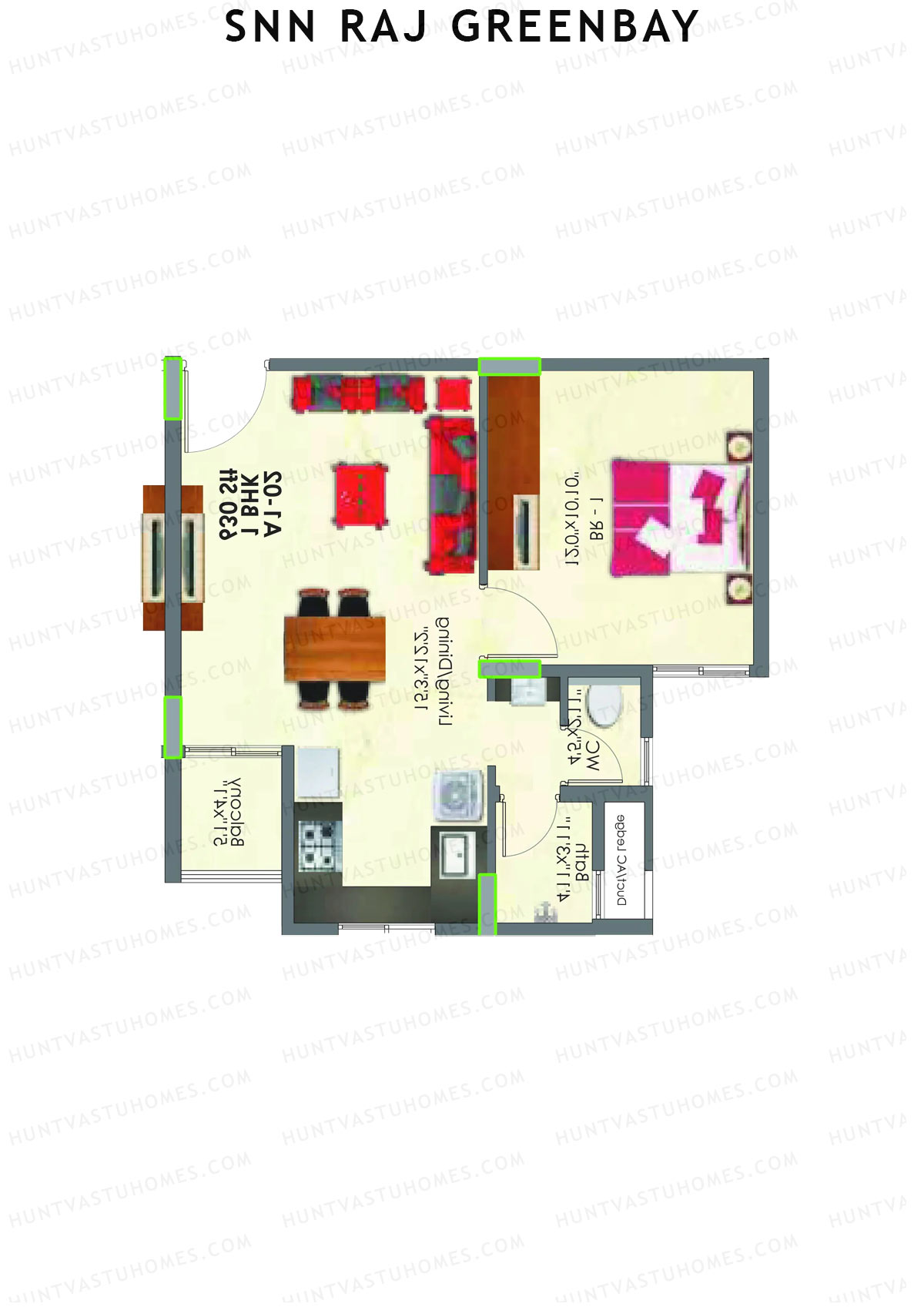 SNN Raj Greenbay Block A1 Unit 8 Floor Plan