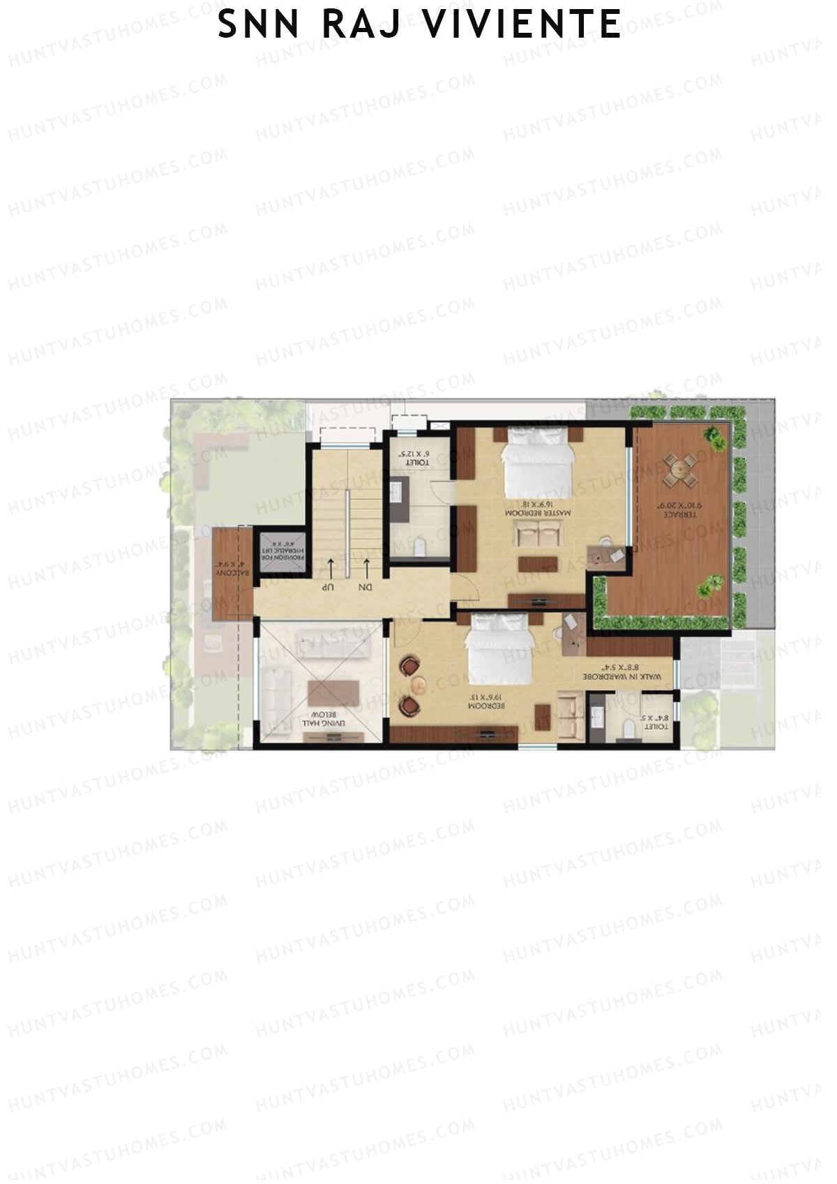 SNN Raj Viviente, Villas 41-45, Unit 43 (Villa), 4BHK, Super Area 3891   sq ft 