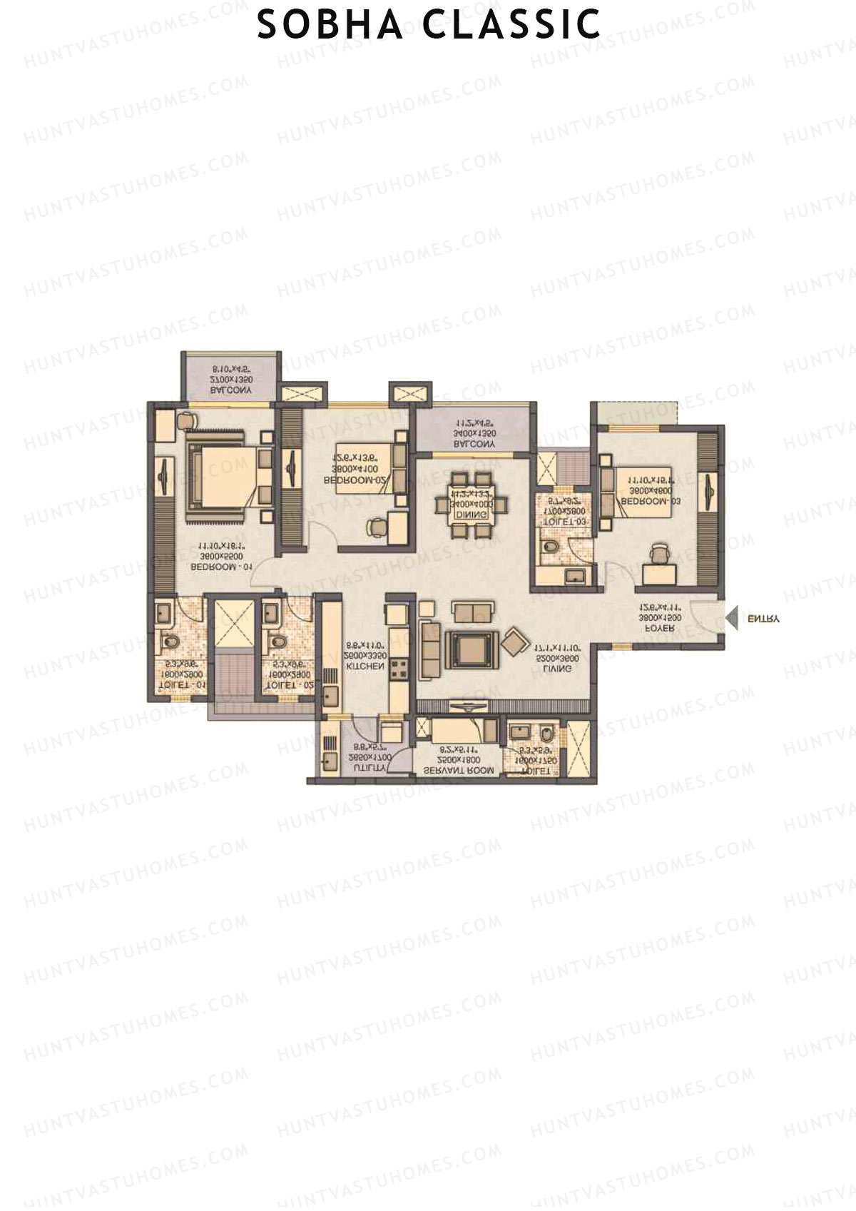 Sobha Classic Block 2 Unit 6 Floor Plan