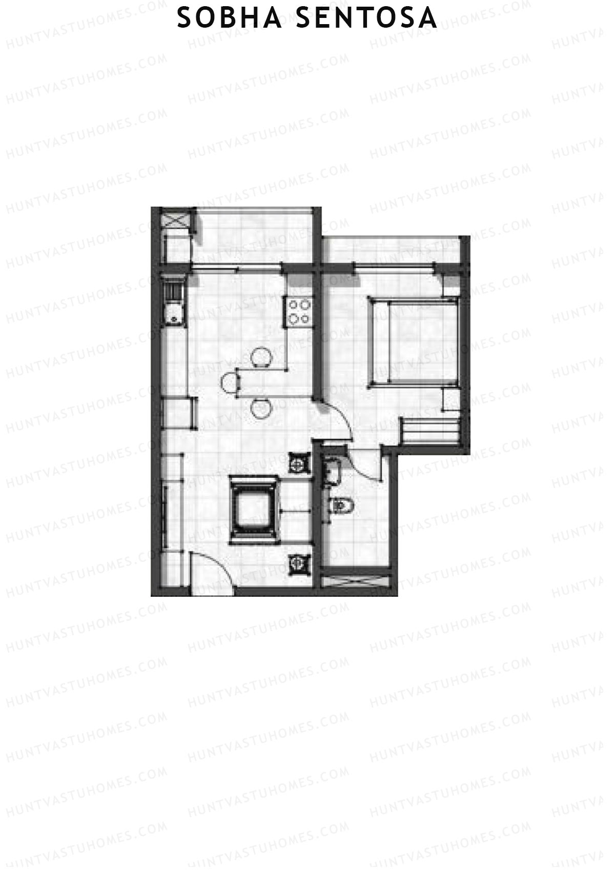 Sobha Sentosa Wing 4 Unit 1 (Type 3) Floor Plan