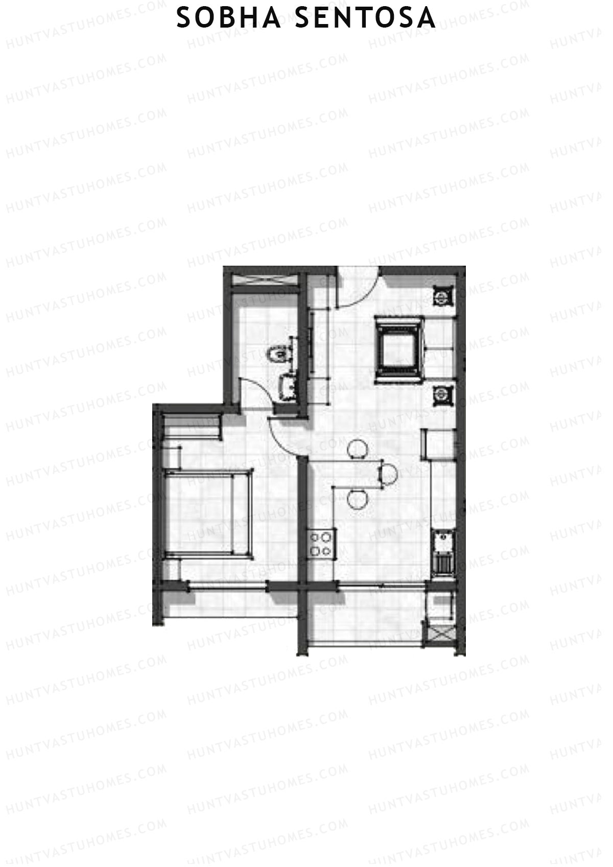 Sobha Sentosa Wing 4 Unit 7 (Type 3) Floor Plan