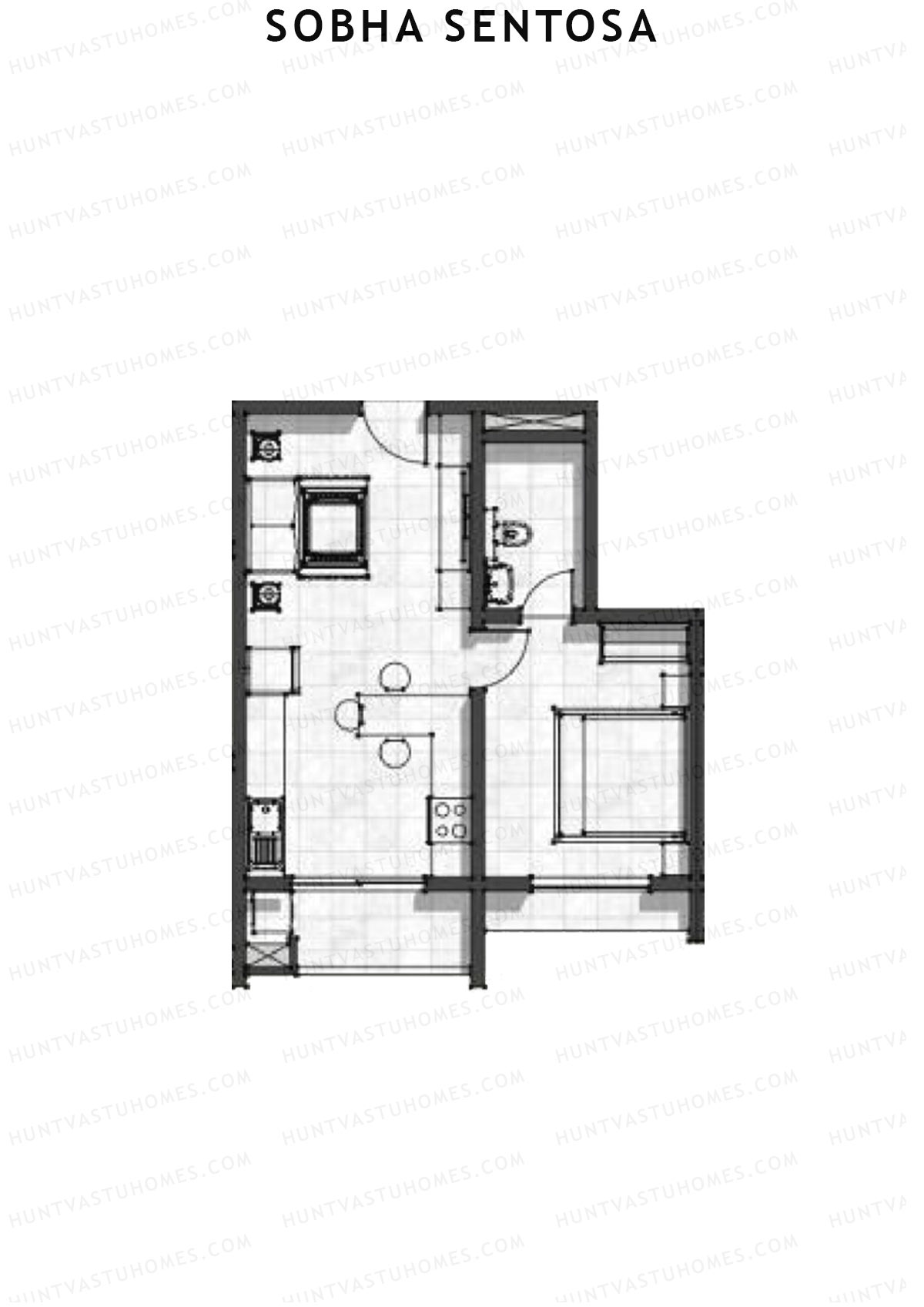 Sobha Sentosa Wing 4 Unit 8 (Type 3) Floor Plan