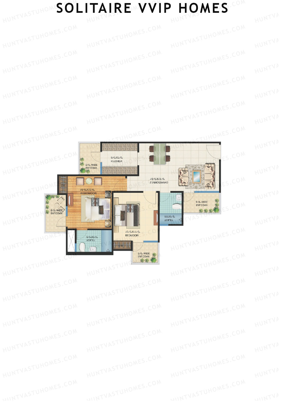 Solitaire VVIP Homes Block C Unit 3 Floor Plan