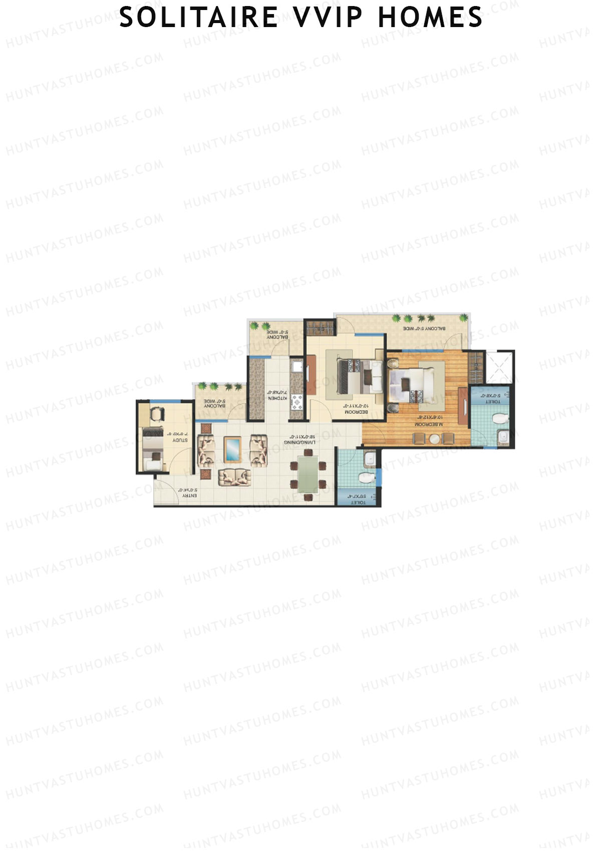 Solitaire VVIP Homes Block G Unit 7 Floor Plan