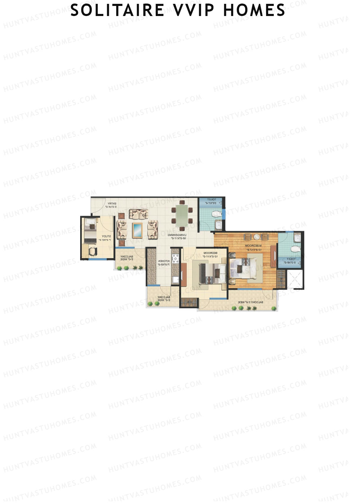 Solitaire VVIP Homes Block G Unit 8 Floor Plan