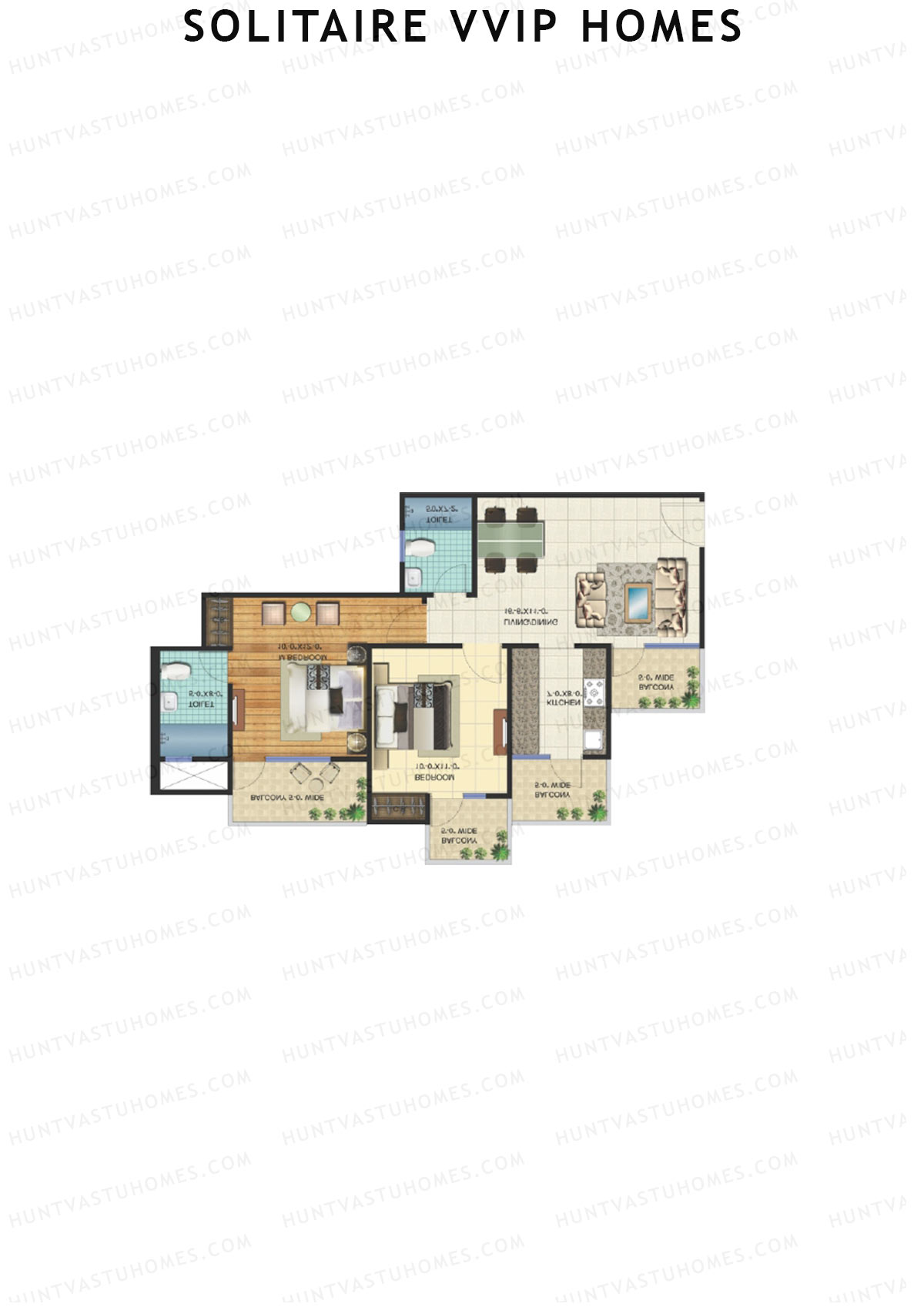 Solitaire VVIP Homes Block H Unit 3 Floor Plan