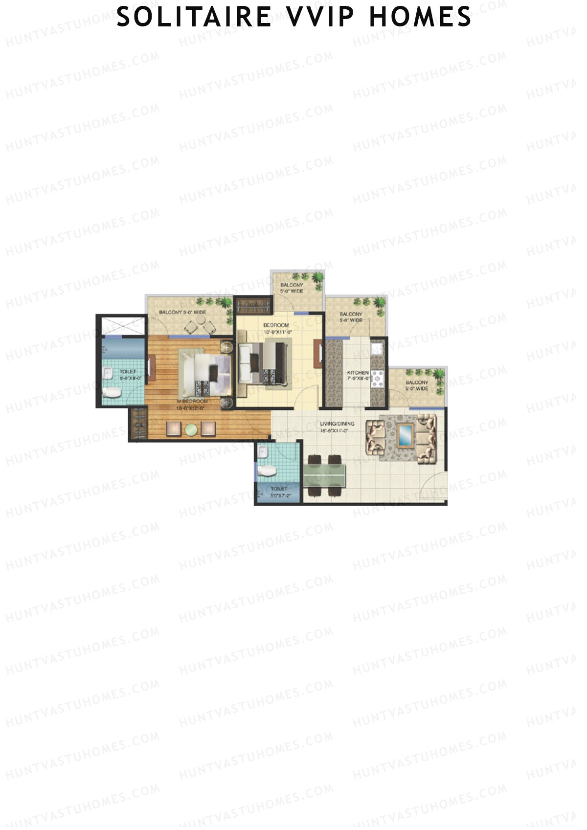 Solitaire VVIP Homes Block H Unit 4 Floor Plan