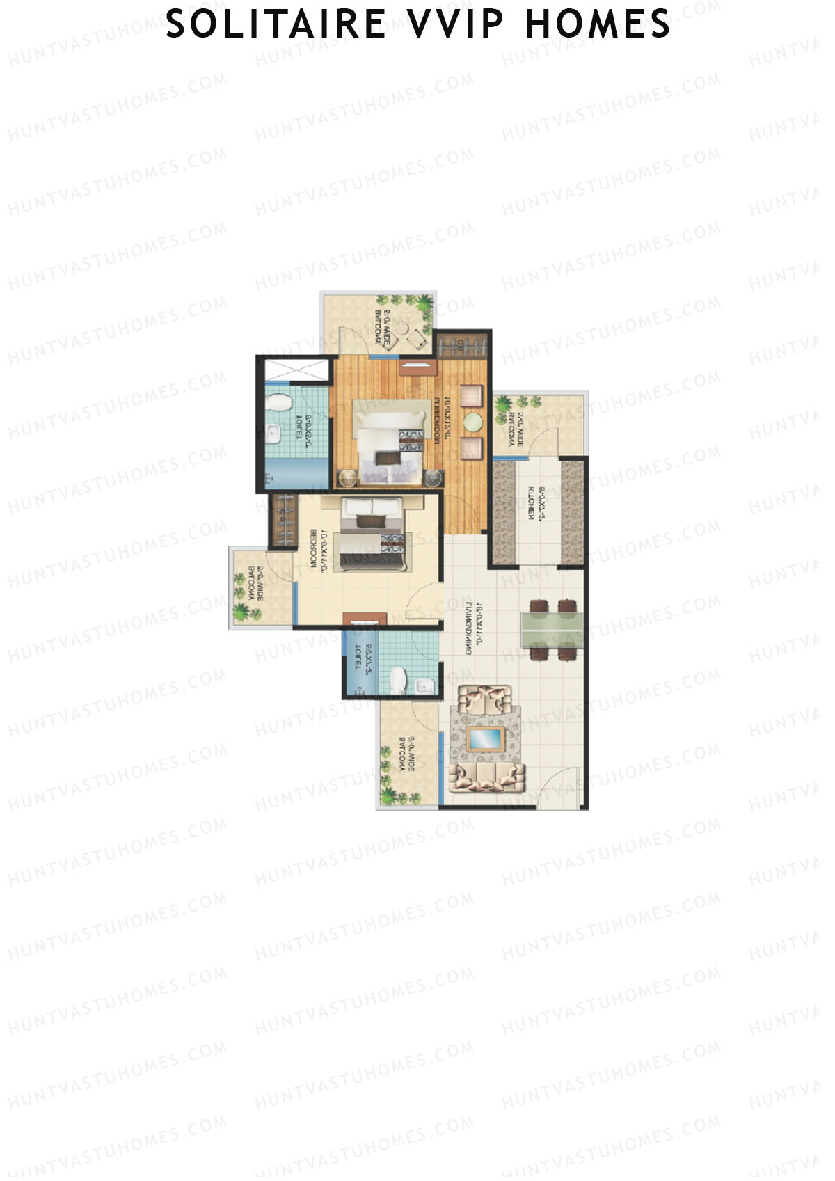Solitaire VVIP Homes Block H Unit 5 Floor Plan
