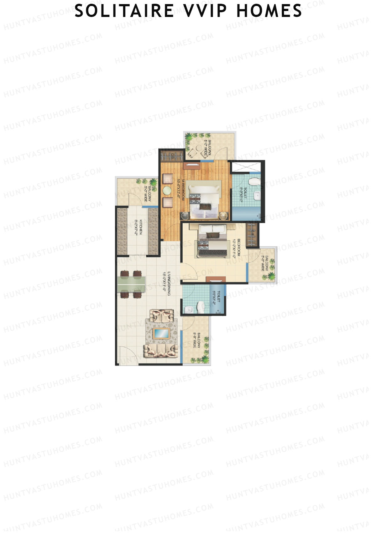 Solitaire VVIP Homes Block H Unit 6 Floor Plan