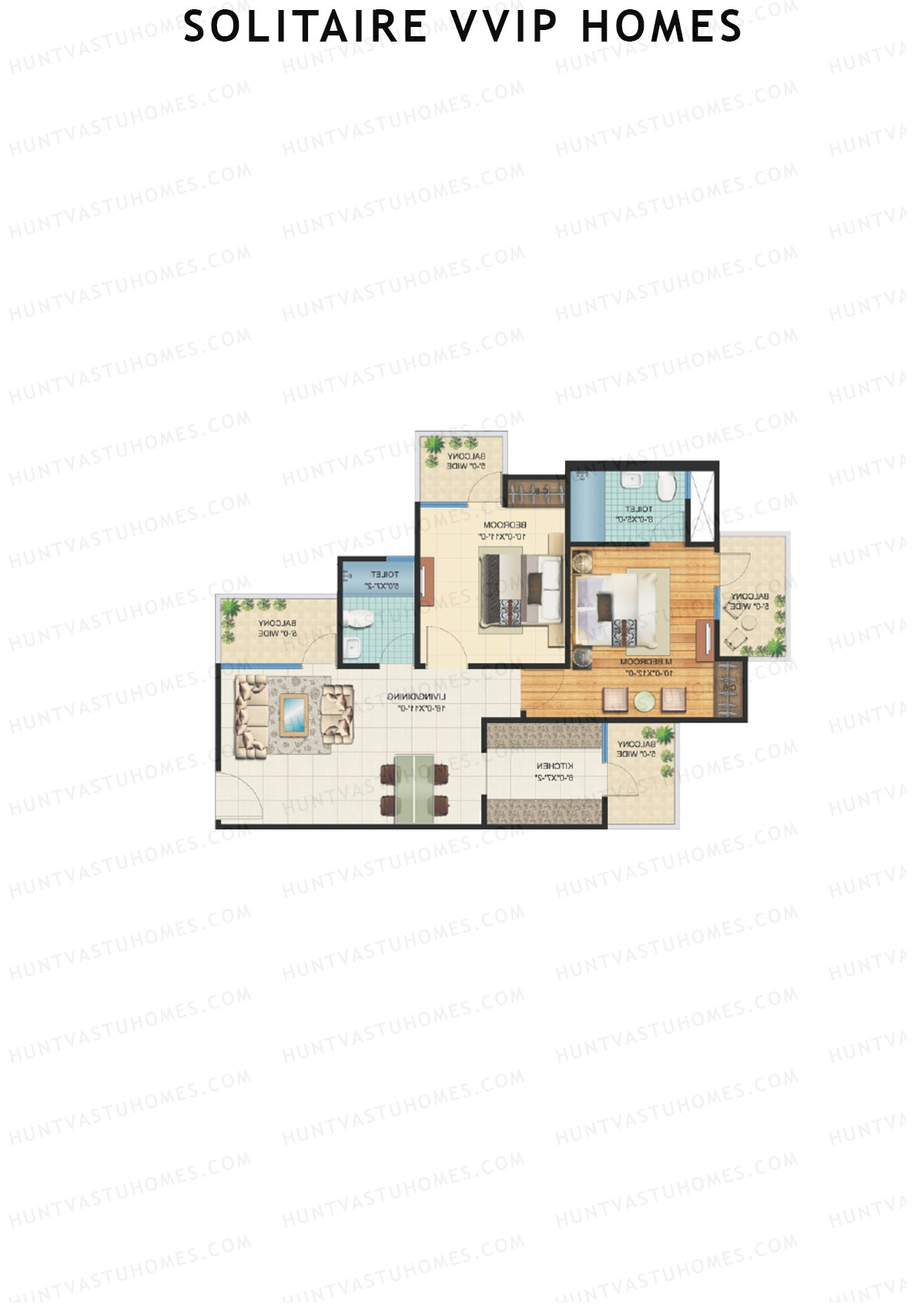 Solitaire VVIP Homes Block I Unit 7 Floor Plan