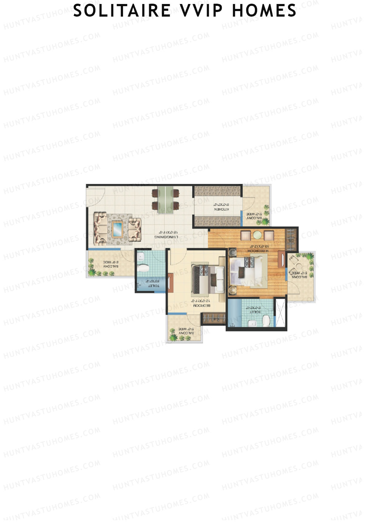Solitaire VVIP Homes Block I Unit 8 Floor Plan
