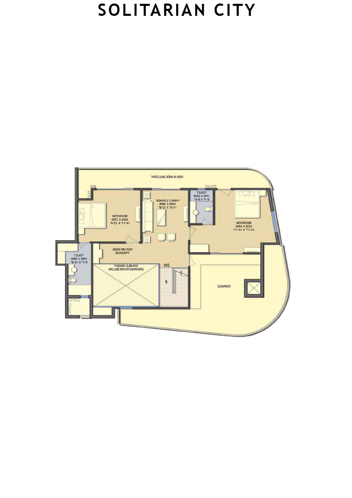Solitairian City Tower S4 Unit 1 (Penthouse) Floor Plan