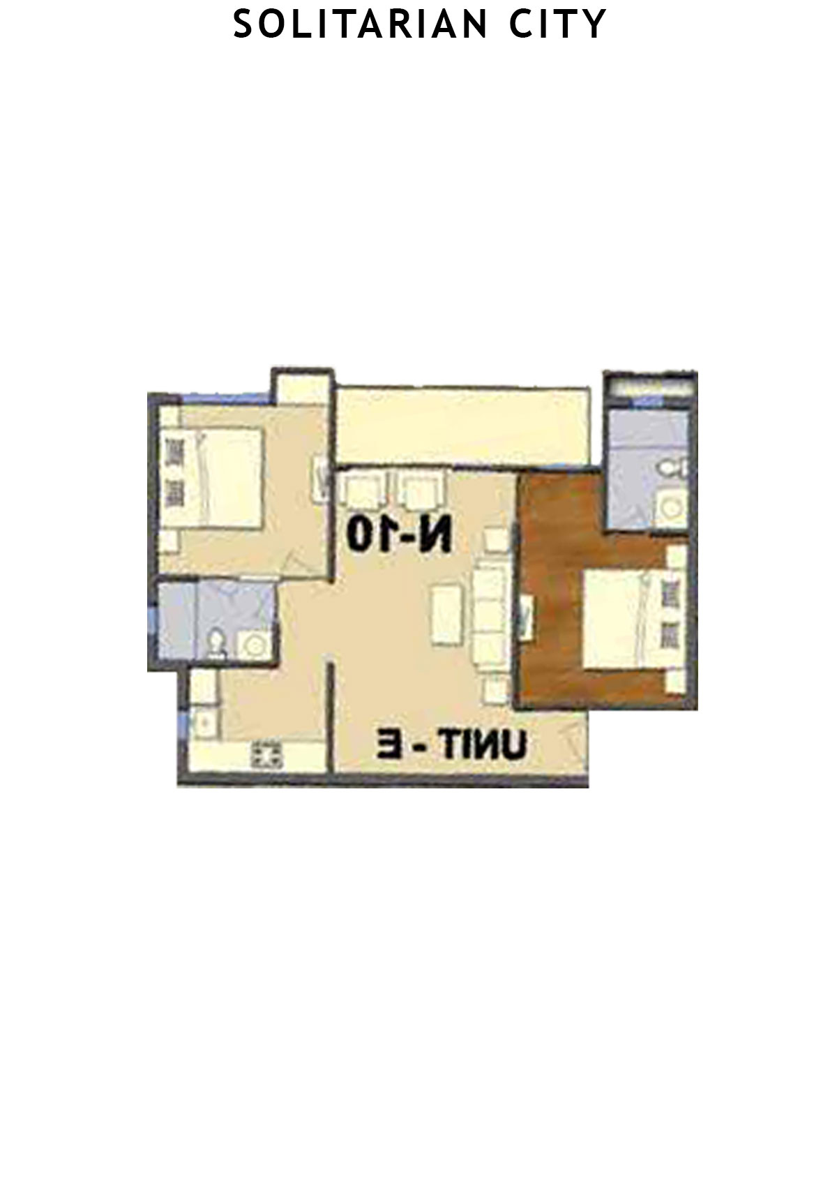 Solitairian City Tower S5 Unit 1 Floor Plan