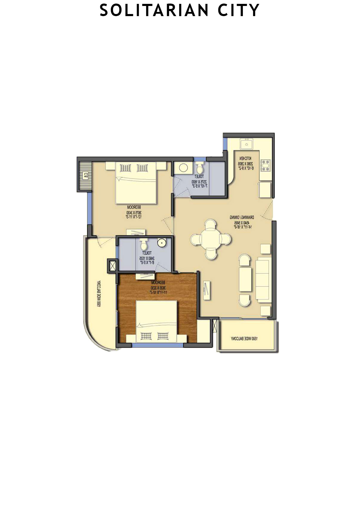Solitairian City Tower S5 Unit 7 Floor Plan