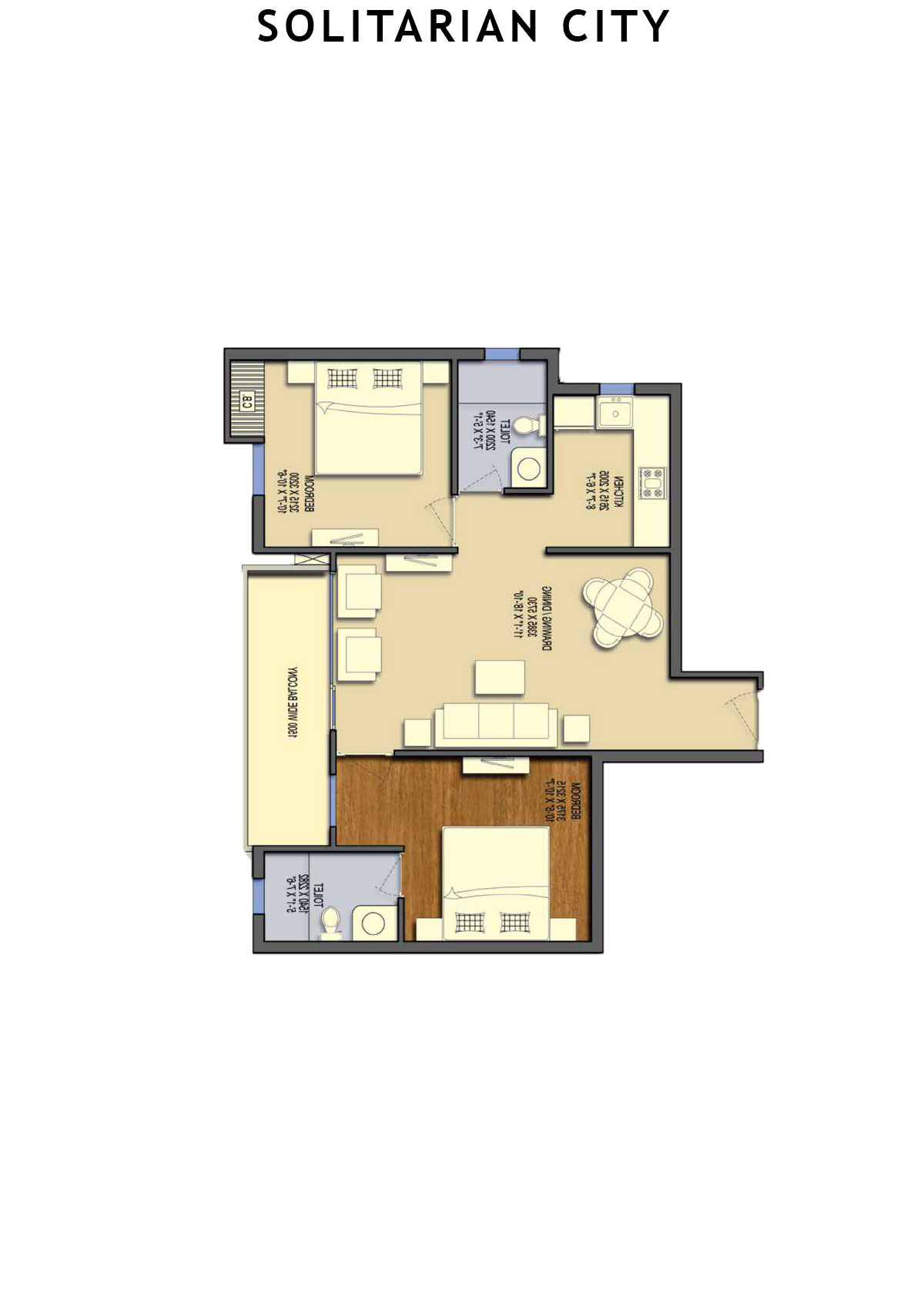 Solitairian City Tower S5 Unit 8 Floor Plan