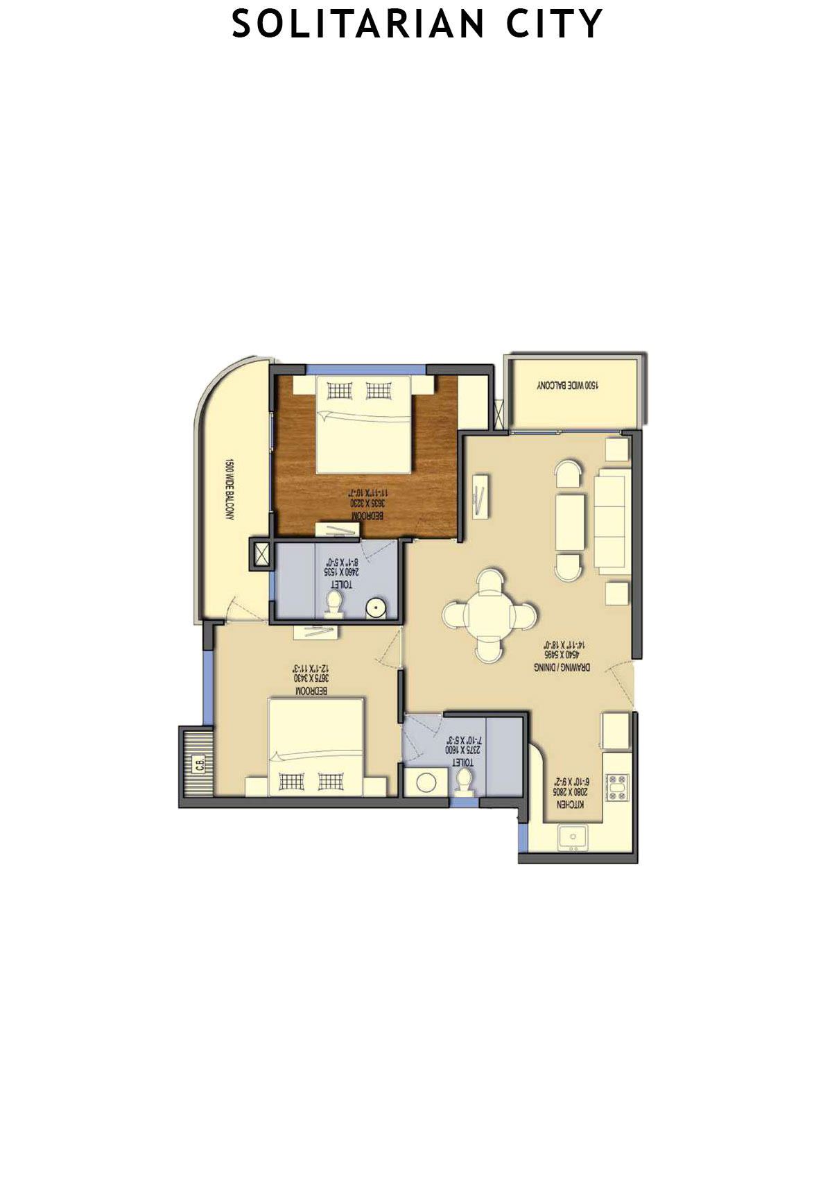 Solitairian City Tower S5 Unit 9 Floor Plan