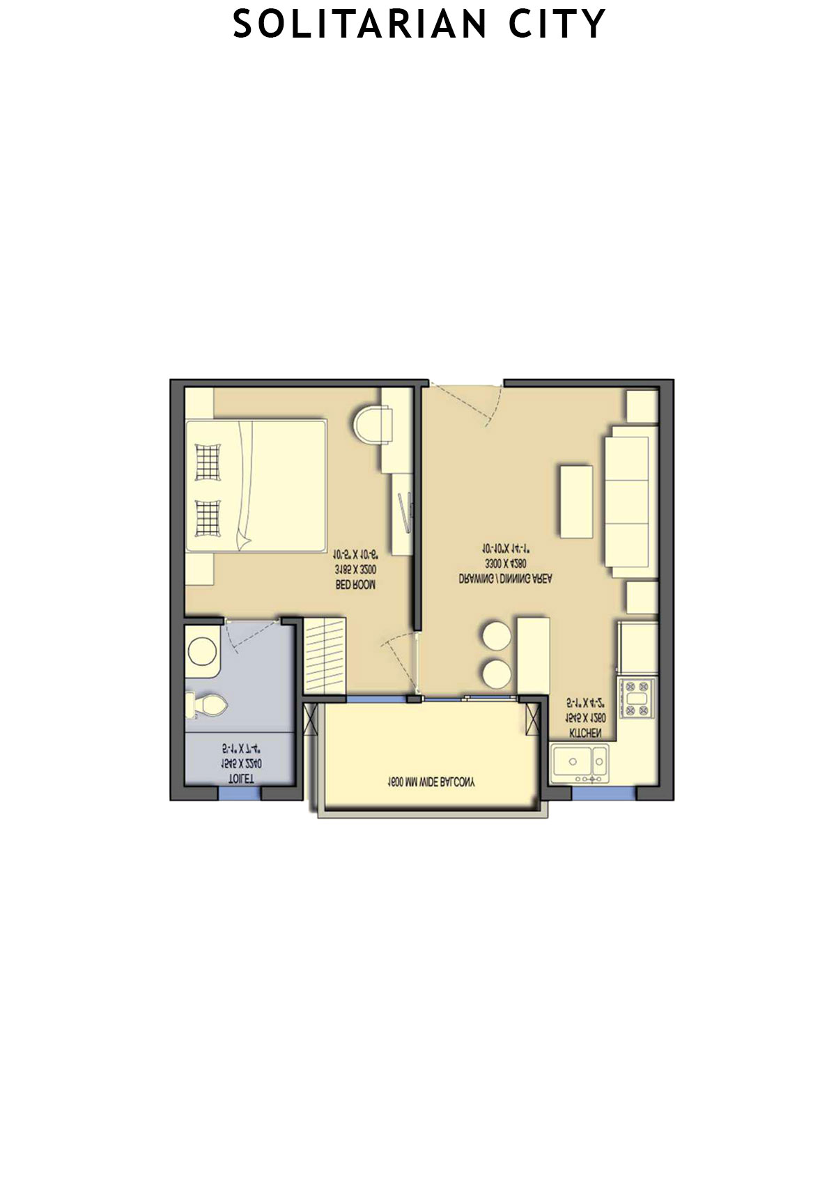 Solitairian City Tower T1 Unit 5 Floor Plan