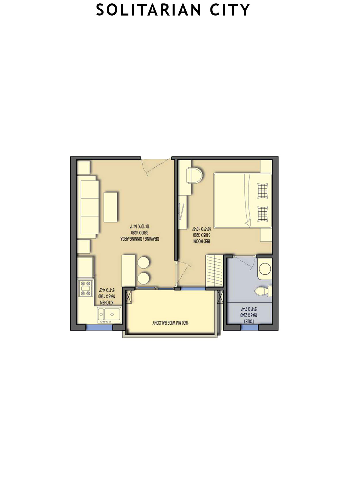 Solitairian City Tower T1 Unit 6 Floor Plan