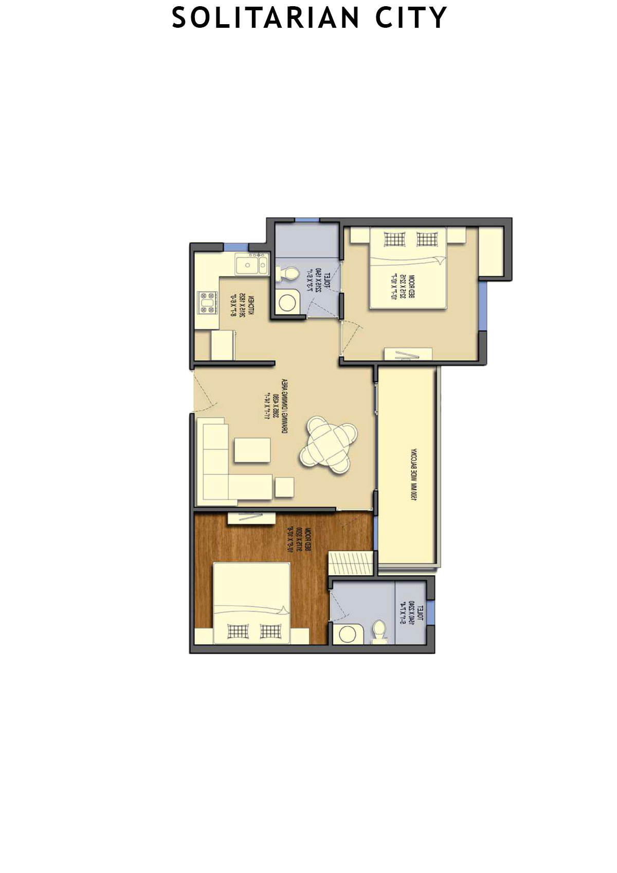 Solitairian City Tower T2 Unit 6 Floor Plan