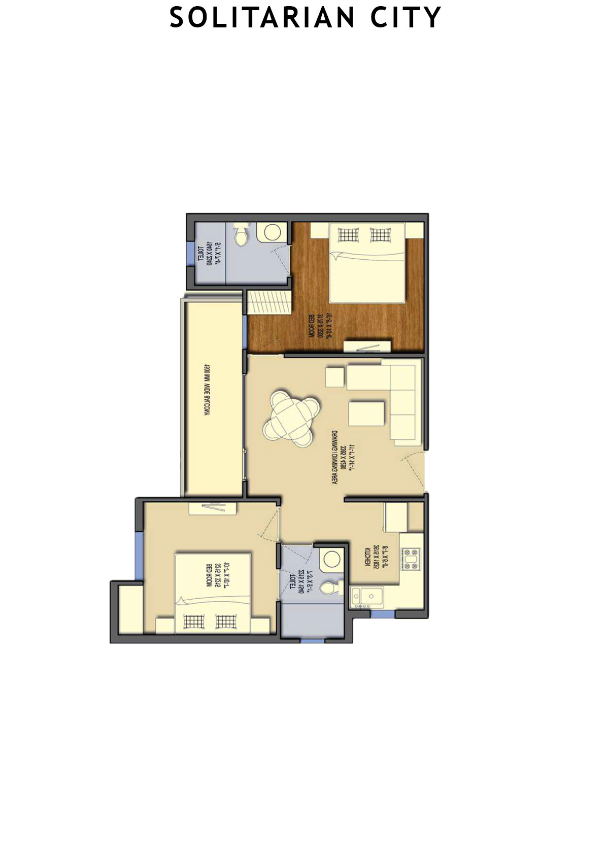 Solitairian City Tower T4 Unit 8 Floor Plan