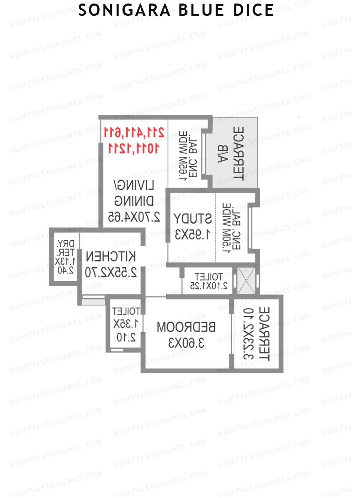 Sonigara Blue dice Block C1 Unit 10 Floor Plan
