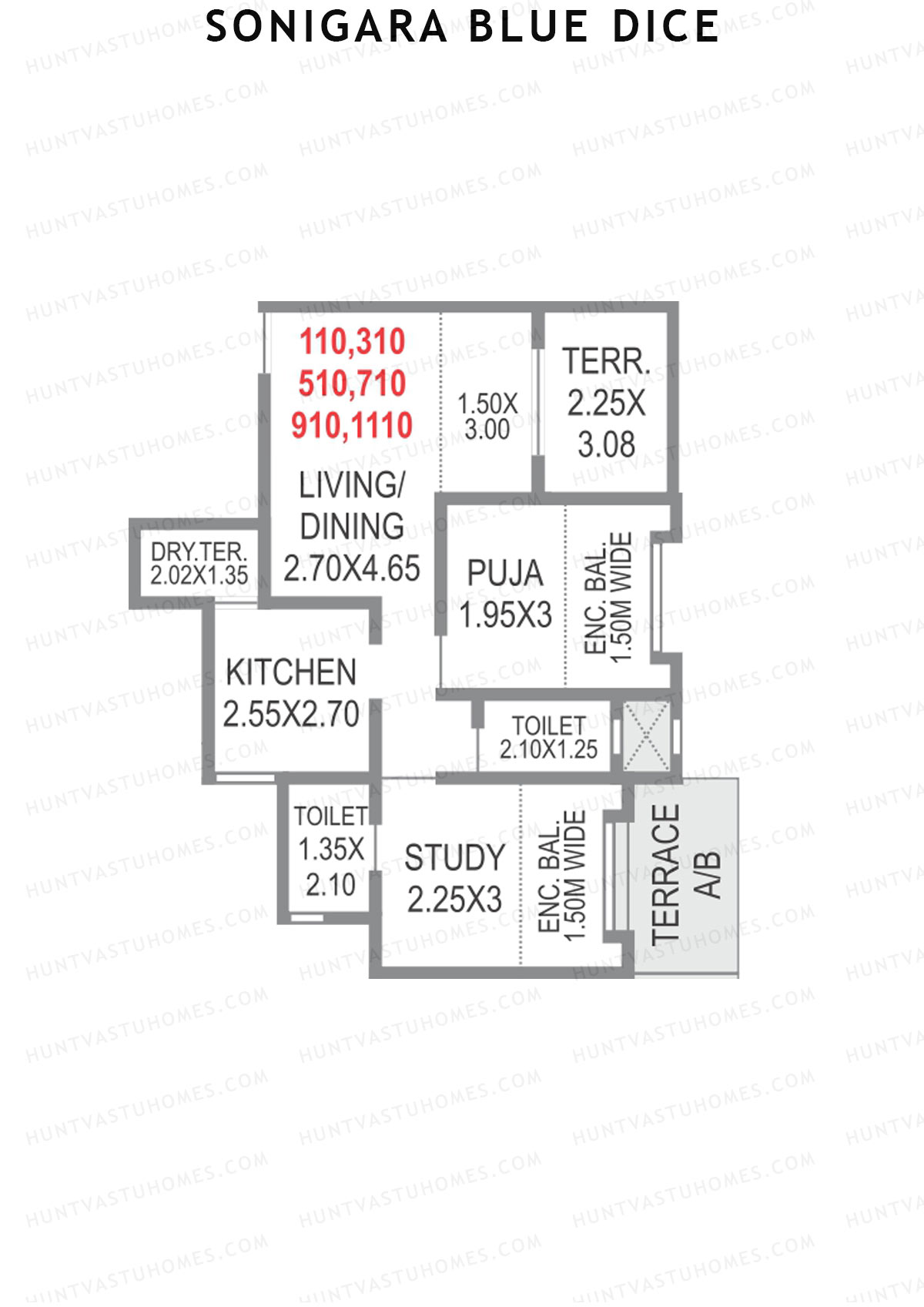 Sonigara Blue dice Block C1 Unit 10 Floor Plan