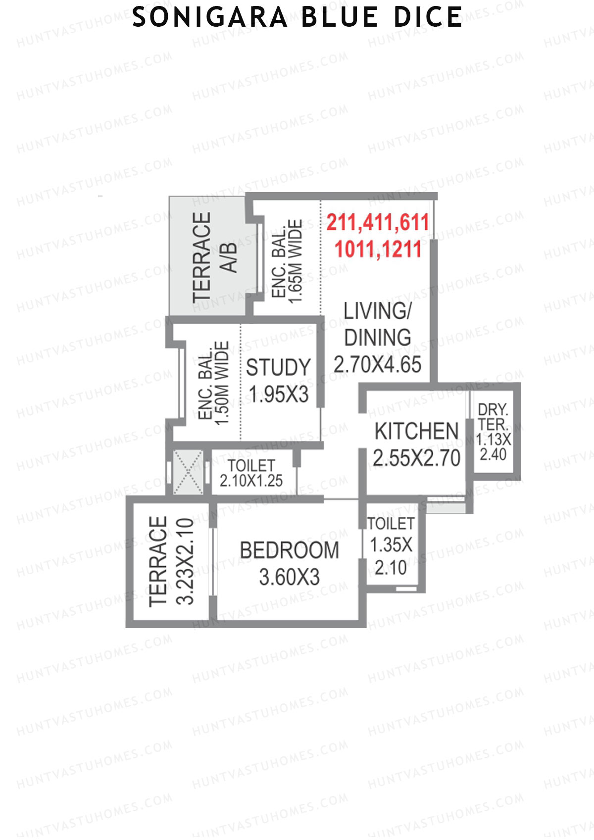 Sonigara Blue dice Block C1 Unit 11 Floor Plan