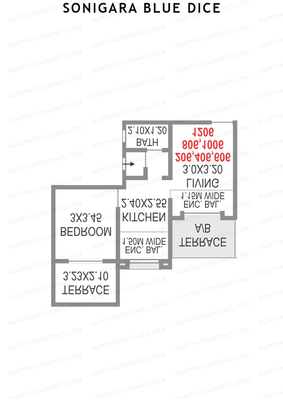 Sonigara Blue dice Block C1 Unit 1 Floor Plan