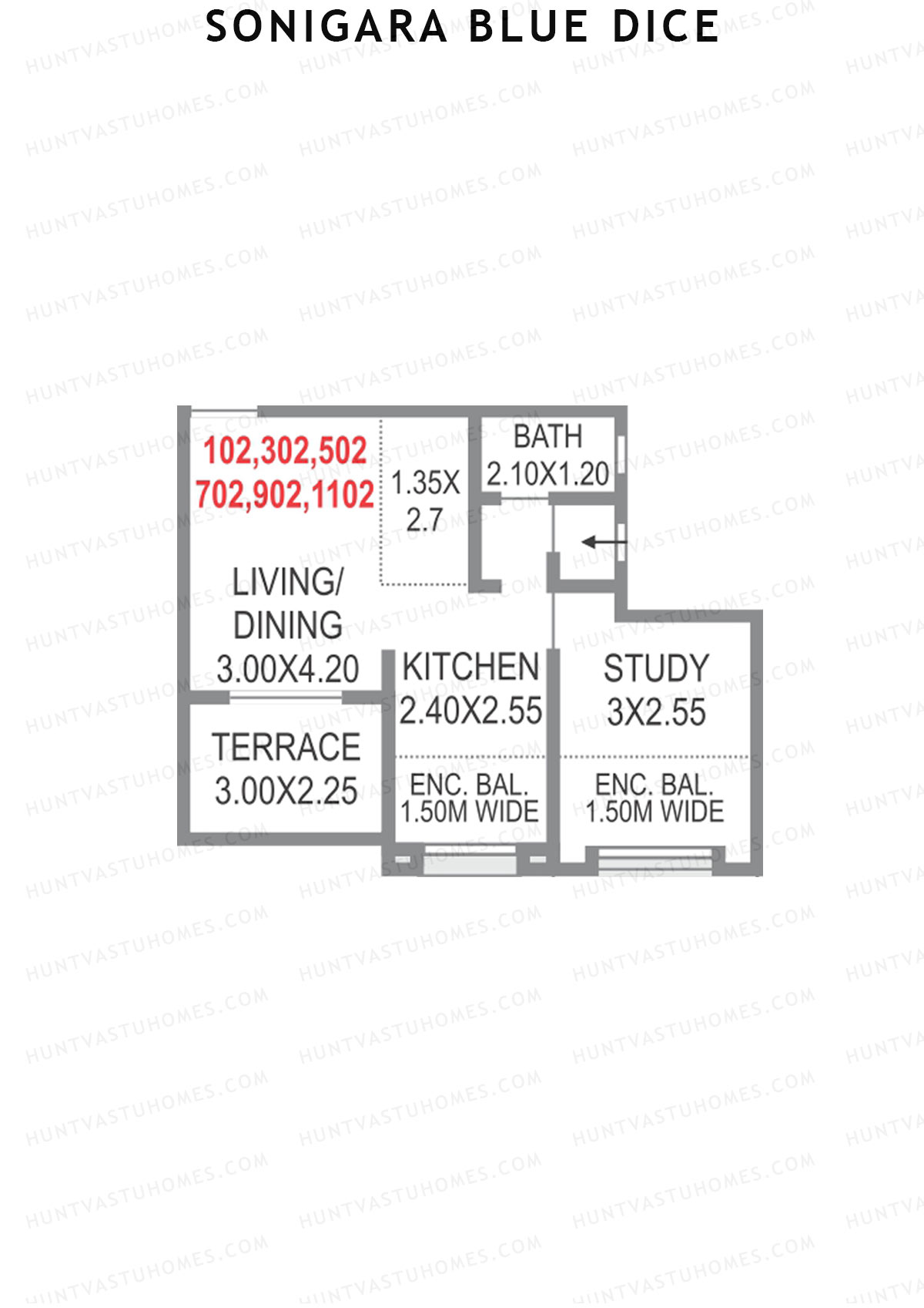 Sonigara Blue dice Block C1 Unit 2 Floor Plan