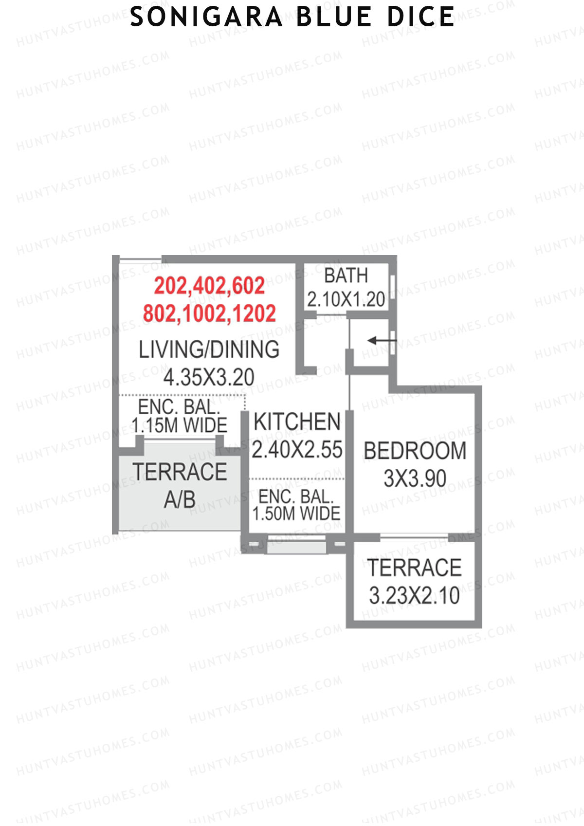 Sonigara Blue dice Block C1 Unit 2 Floor Plan