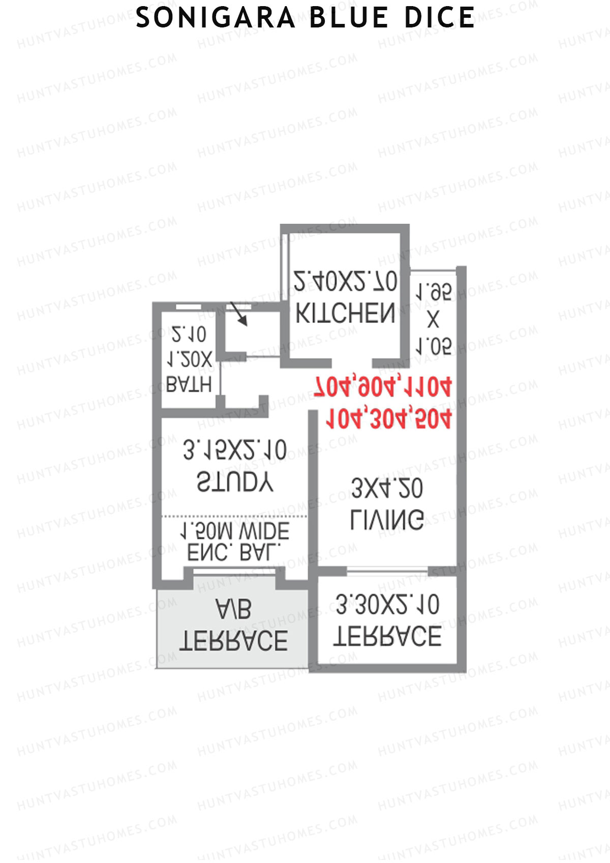 Sonigara Blue dice Block C1 Unit 3 Floor Plan