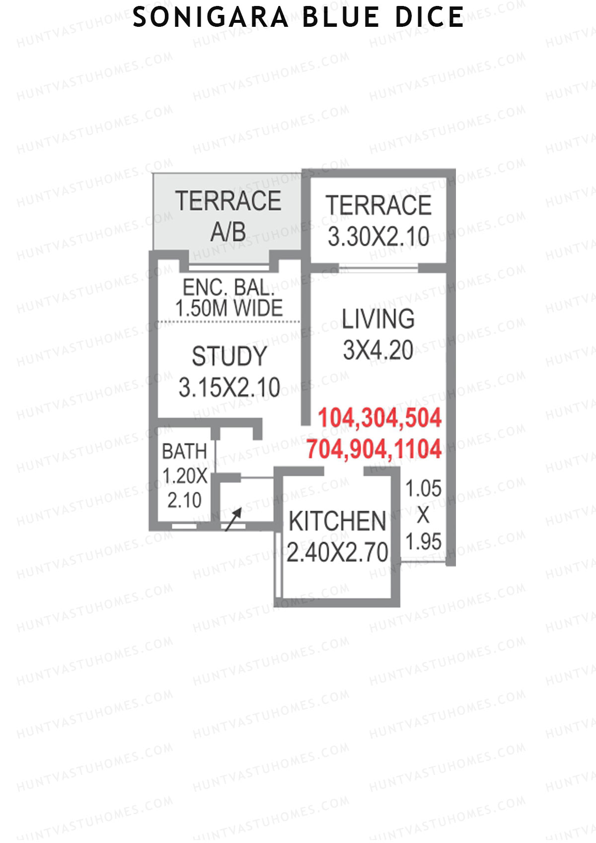 Sonigara Blue dice Block C1 Unit 4 Floor Plan