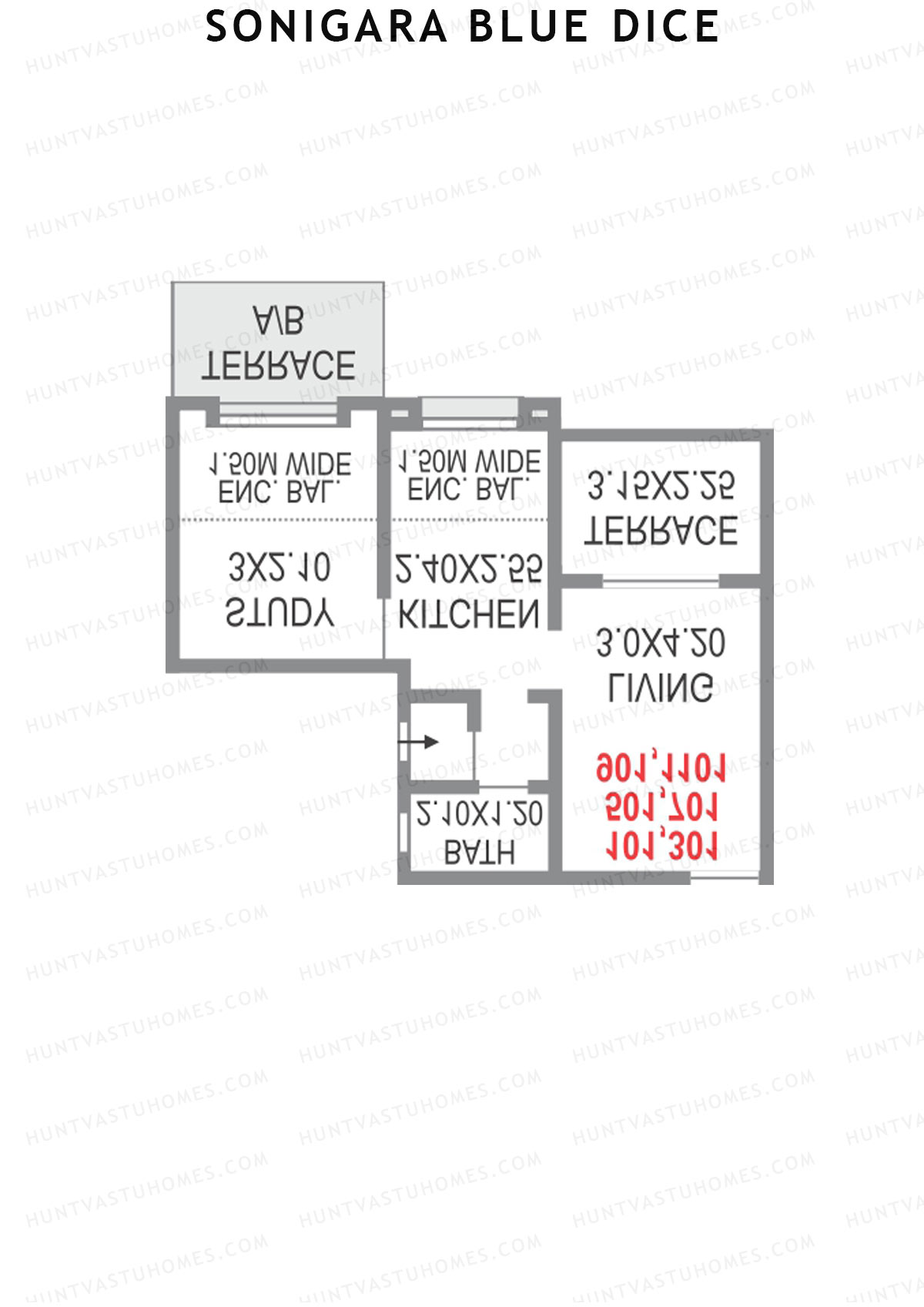 Sonigara Blue dice Block C1 Unit 6 Floor Plan