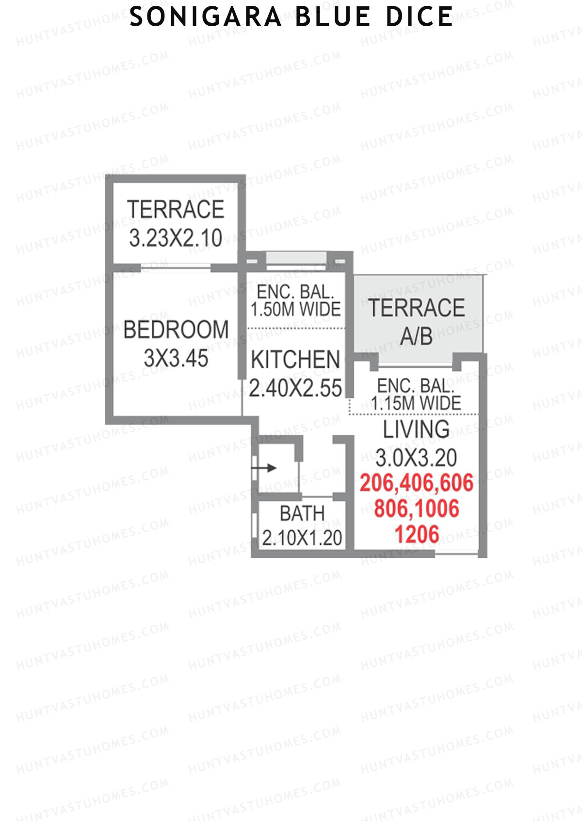 Sonigara Blue dice Block C1 Unit 6 Floor Plan