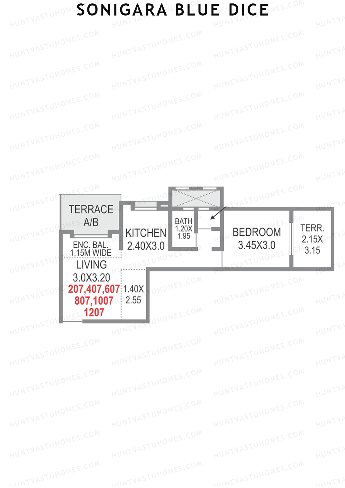 Sonigara Blue dice Block C1 Unit 7 Floor Plan