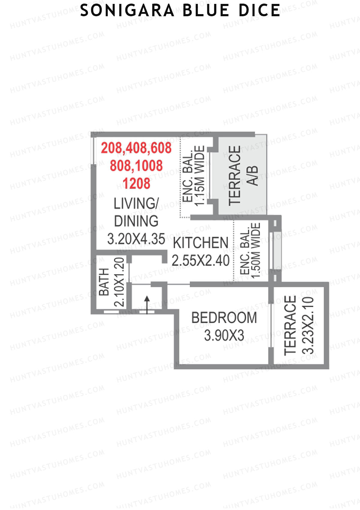 Sonigara Blue dice Block C1 Unit 8 Floor Plan