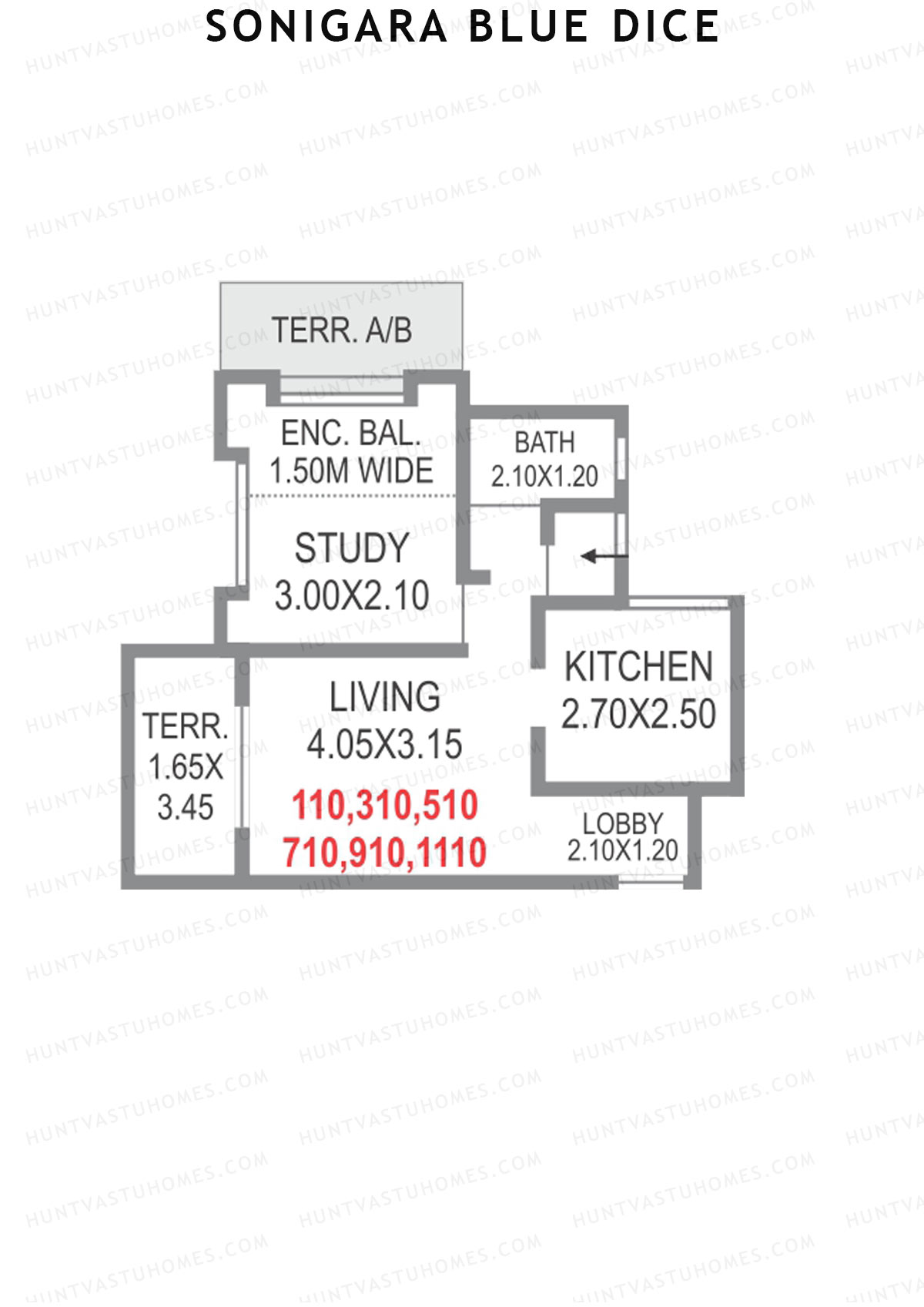 Sonigara Blue dice Block C2 Unit 10 Floor Plan