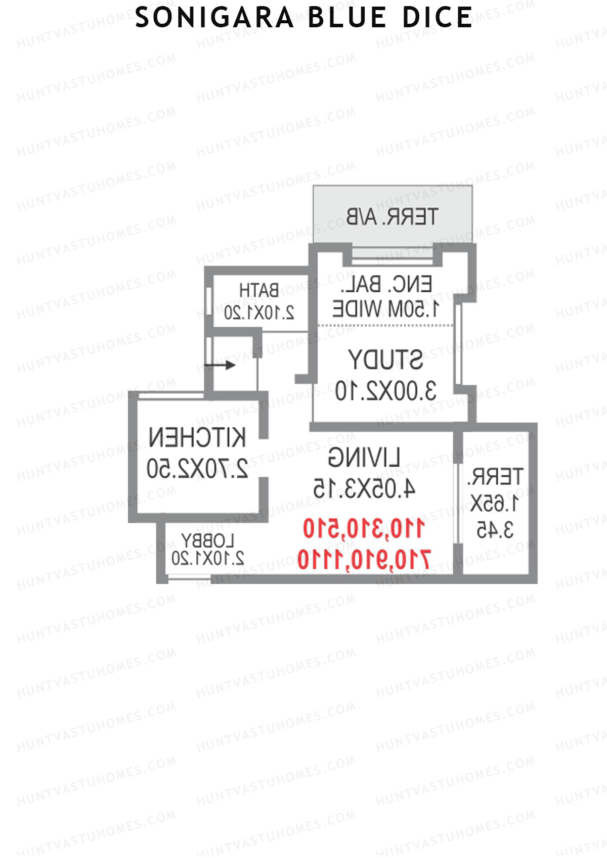 Sonigara Blue dice Block C2 Unit 11 Floor Plan