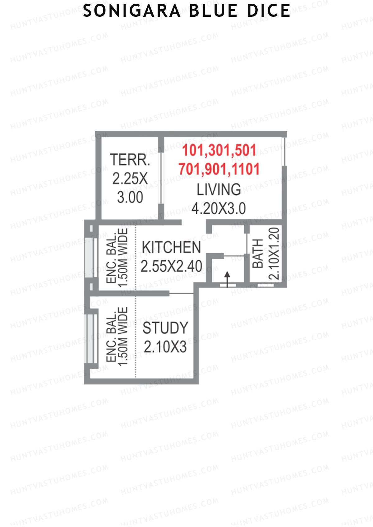 Sonigara Blue dice Block C2 Unit 1 Floor Plan
