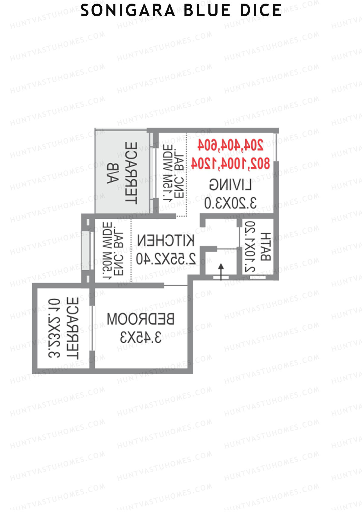 Sonigara Blue dice Block C2 Unit 1 Floor Plan