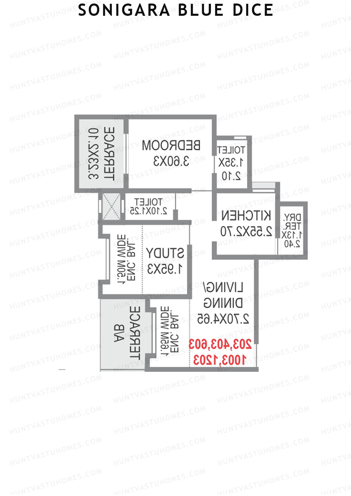 Sonigara Blue dice Block C2 Unit 2 Floor Plan