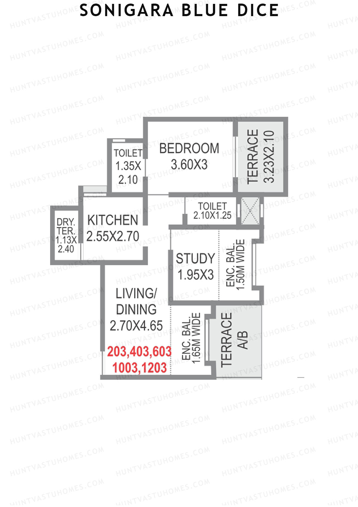 Sonigara Blue dice Block C2 Unit 3 Floor Plan