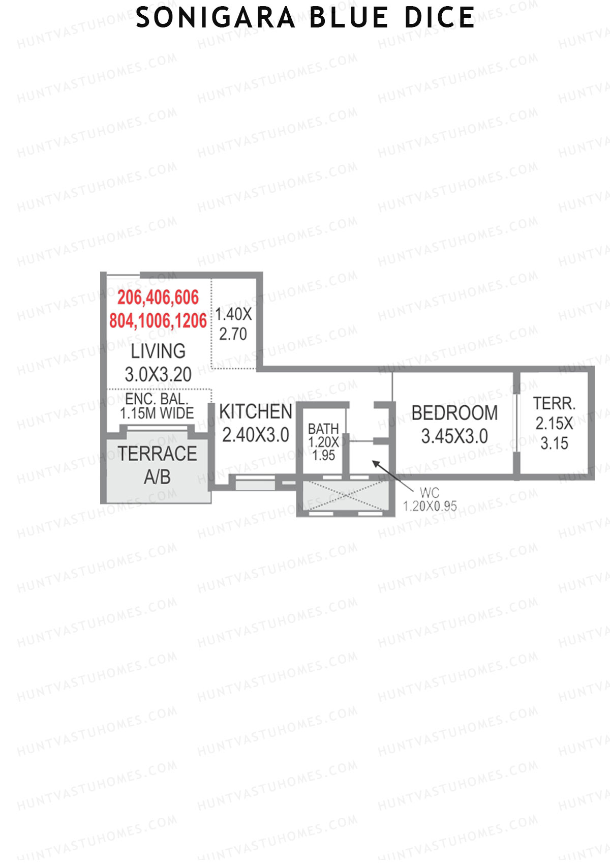 Sonigara Blue dice Block C2 Unit 6 Floor Plan