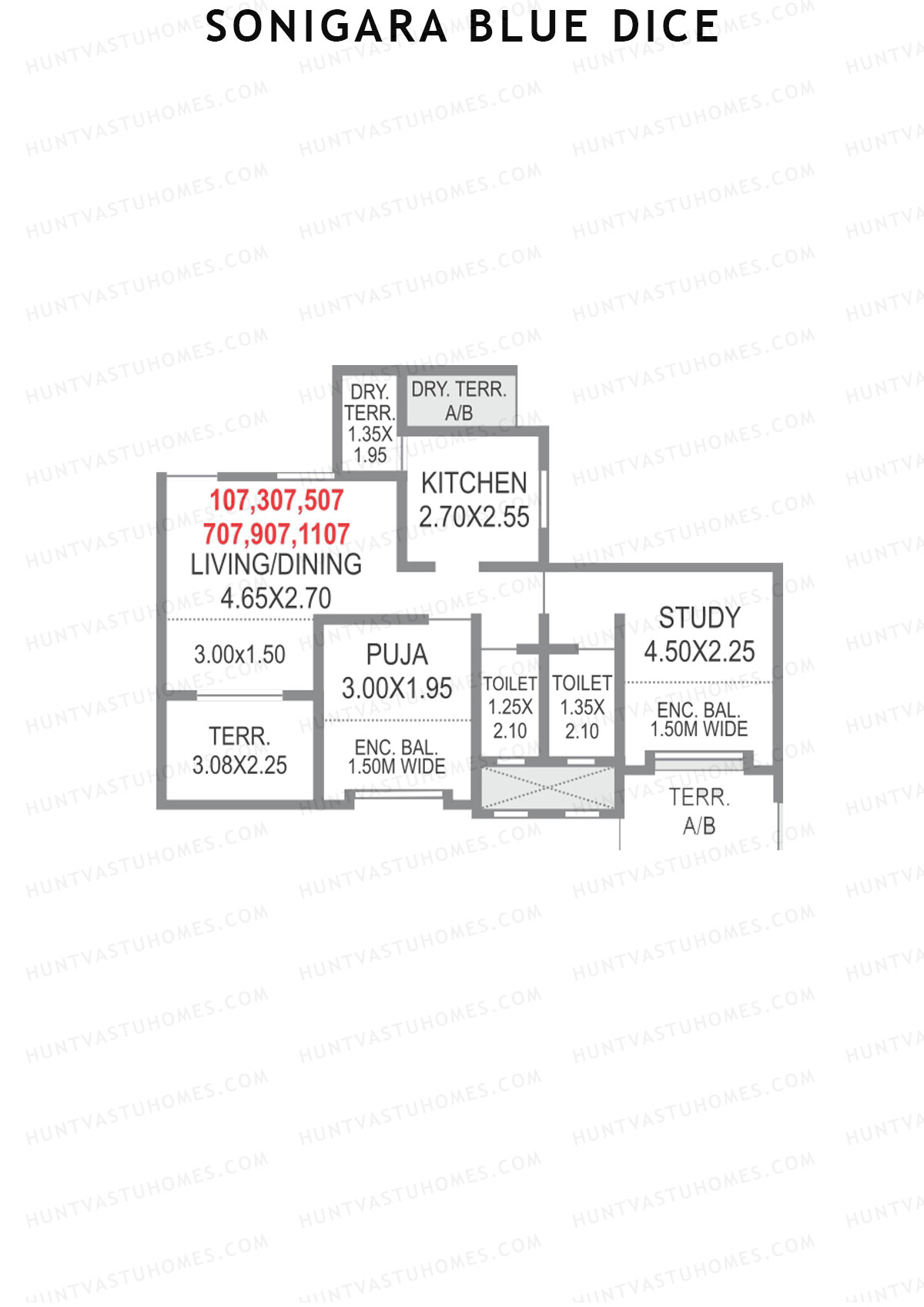 Sonigara Blue dice Block C2 Unit 7 Floor Plan