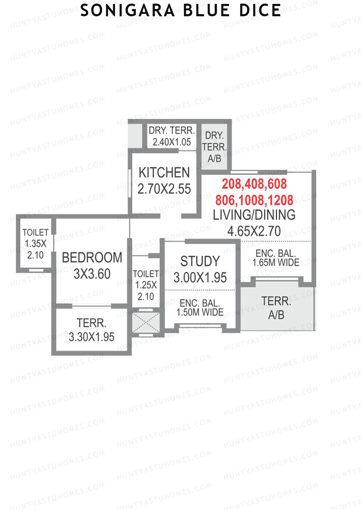 Sonigara Blue dice Block C2 Unit 8 Floor Plan