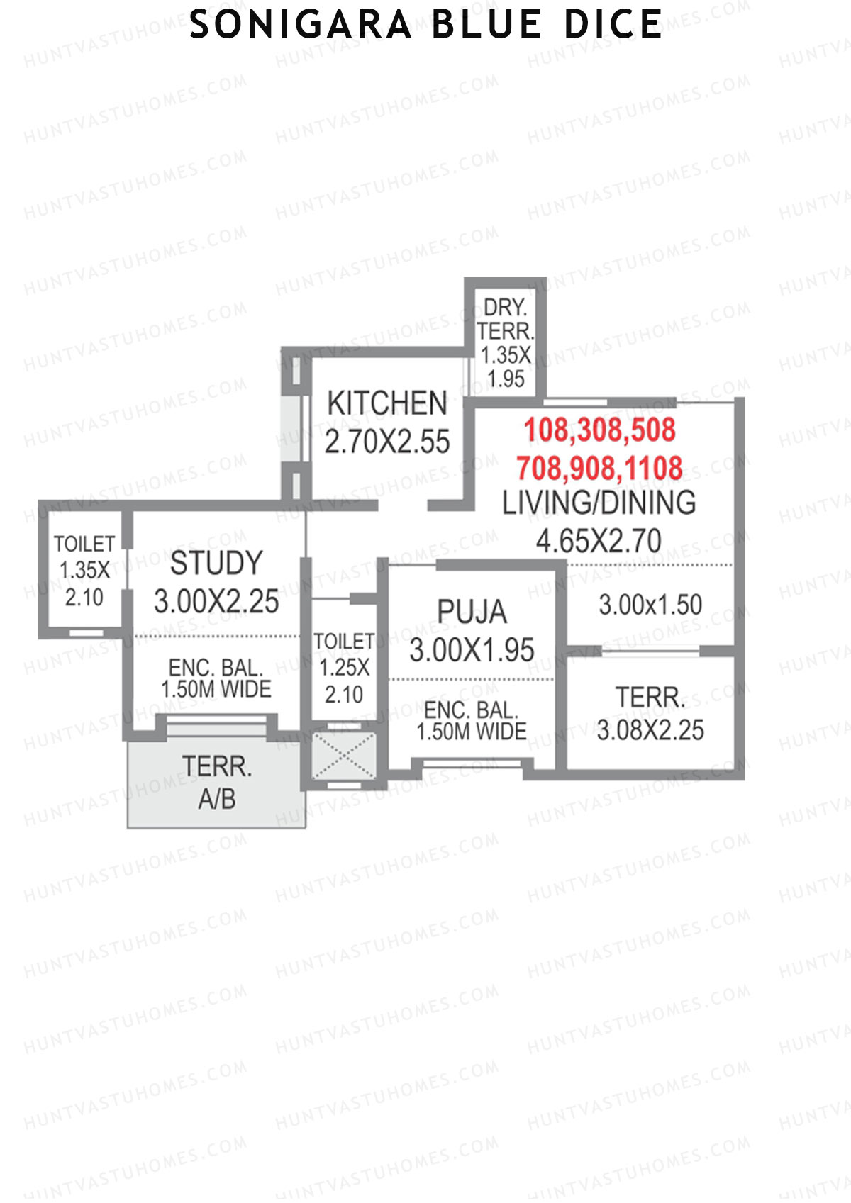 Sonigara Blue dice Block C2 Unit 8 Floor Plan